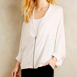 Anthropologie MOTH Cardigan Sweater AUSTRAL Colorblock Knit Zip Wrap